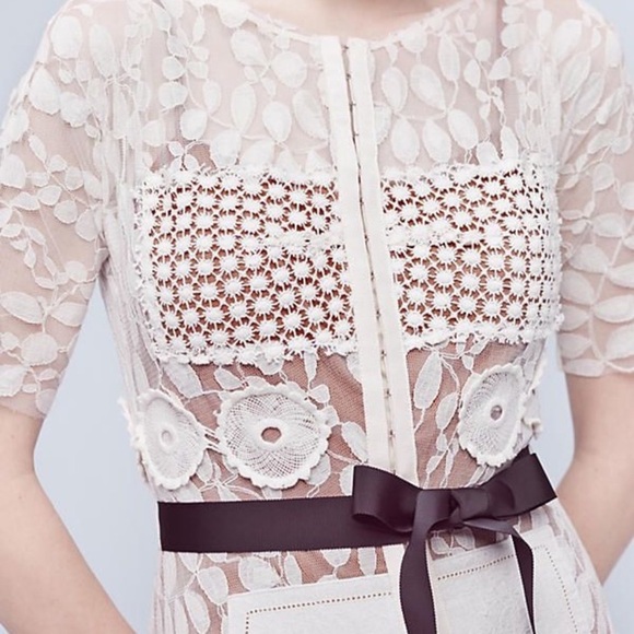 Anthropologie Floral and Lace Sheath Dress - Picture 4 of 7